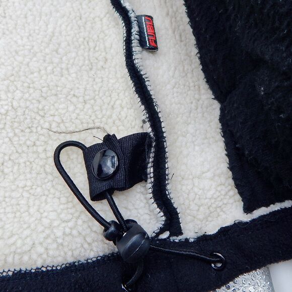 Fubu Collection Black Hoodie Mens Fleece Lined Full Zip Large Sleeve Pocket - Picture 9 of 12